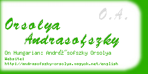 orsolya andrasofszky business card